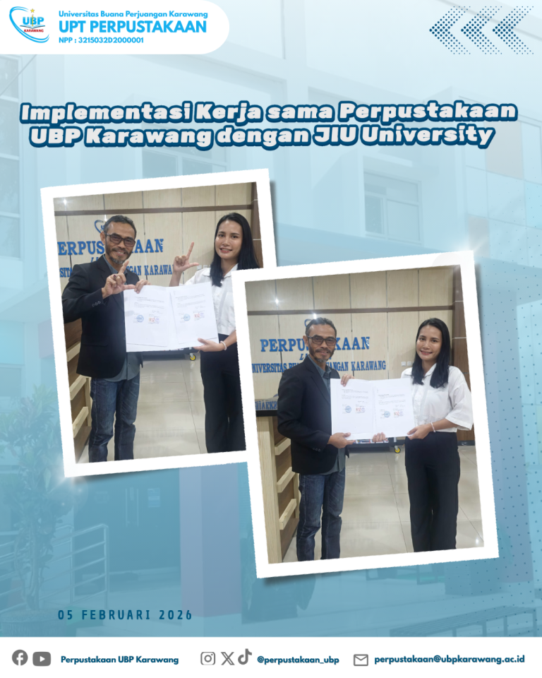 Implementasi Kerja sama Perpustakaan UBP Karawang dengan JIU University