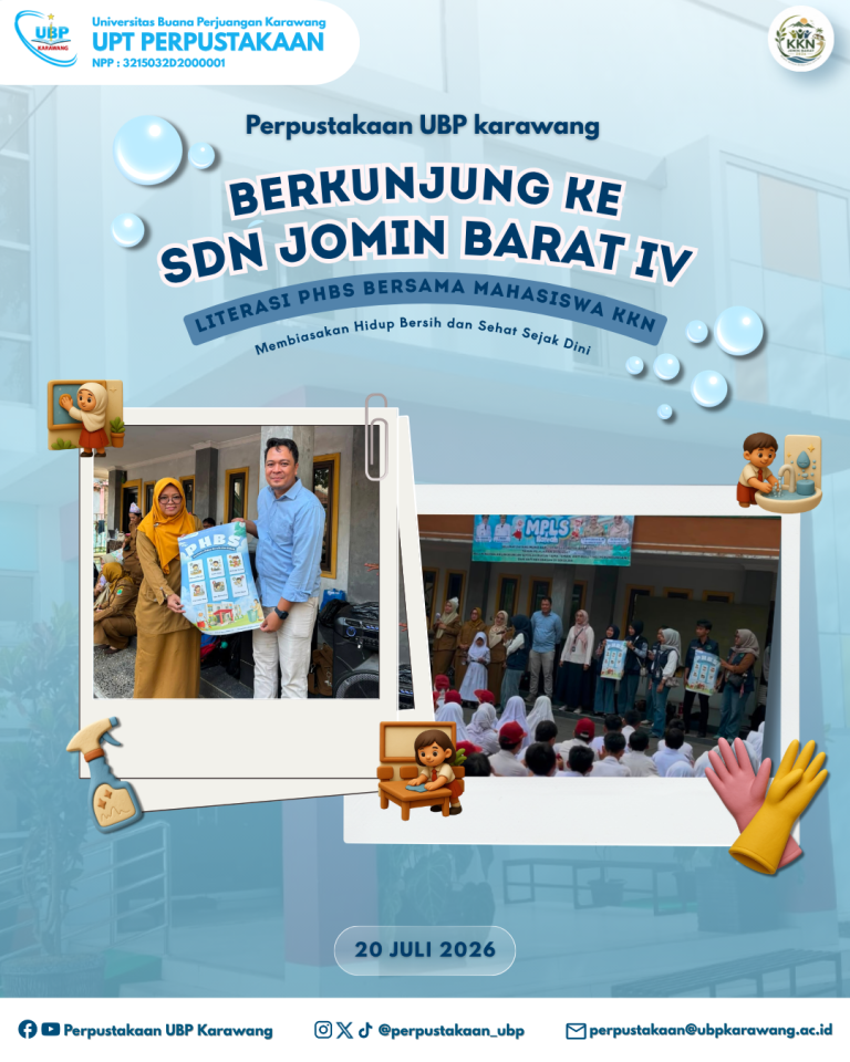 Kolaborasi Perpustakaan UBP Karawang dan Mahasiswa KKN dalam Edukasi PHBS di SDN Jomin Barat IV